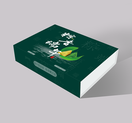 墨绿色端午节粽子礼盒节日佳品包装设计