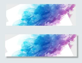 水彩纹理渐变背景banner彩色色彩泼墨油漆