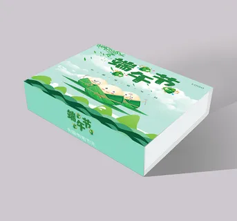 端午节龙舟粽子插画包装盒 端午节龙舟粽子插画包装盒