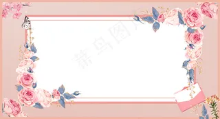 母亲节春天花卉边框