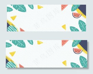 夏日夏天水彩上新简约小清新手绘卡通淘宝海报背景