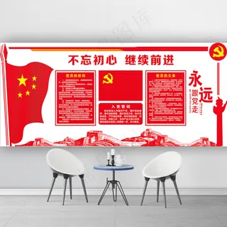 党员活动室党建文化墙之不忘初心继续前行 党员活动室党建文化墙之不忘初心继续前行