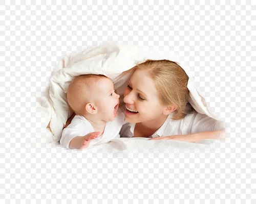 母婴妈妈躺着宝宝(581X381px)