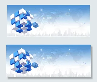 背景蓝色数码互联网科技banner