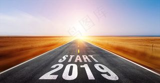 迎接冲刺2019唯美励志阳光公路背景