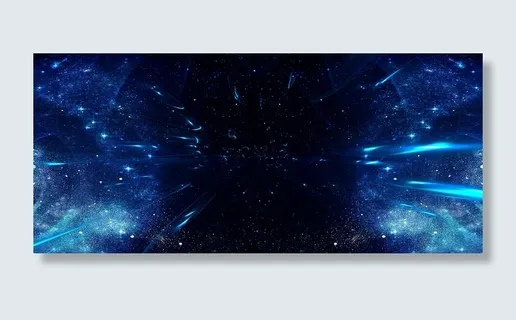 蓝色科技梦幻星空星球高清海报banner背景图 蓝色科技梦幻星空星球高清海报banner背景图