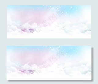 中秋彩色梦幻浪漫天空背景