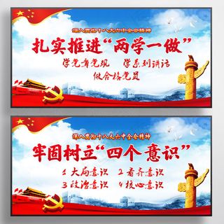 四个意识宣传展板