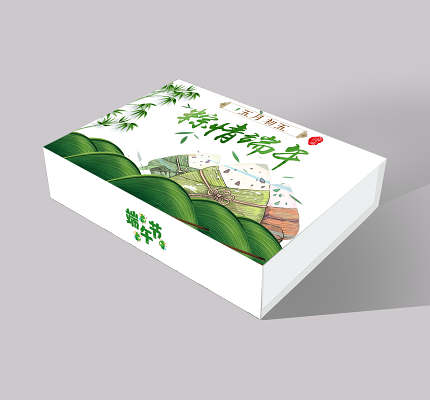 绿色清新粽情端午节粽子礼盒包装设计