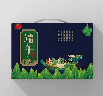 黑色大气端午节粽子手提礼盒高端礼品包装设计 黑色大气端午节粽子手提礼盒高端礼品包装设计