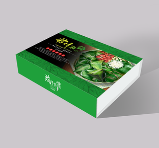 绿色端午节粽情端午养生粽子礼盒包装设计