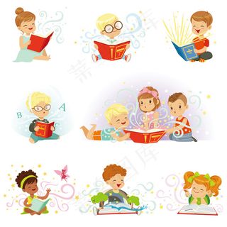 读书学习的孩子