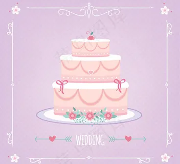 粉色婚礼蛋糕 粉色婚礼蛋糕