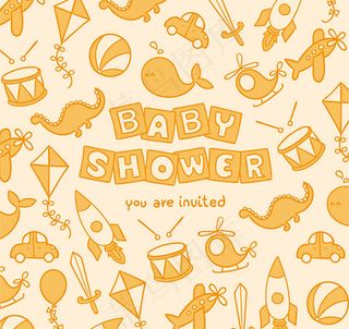 迎婴派对玩具海报