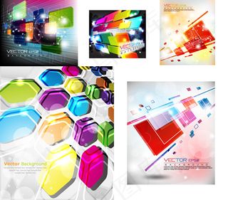 酷炫科技空间背景,背景元素