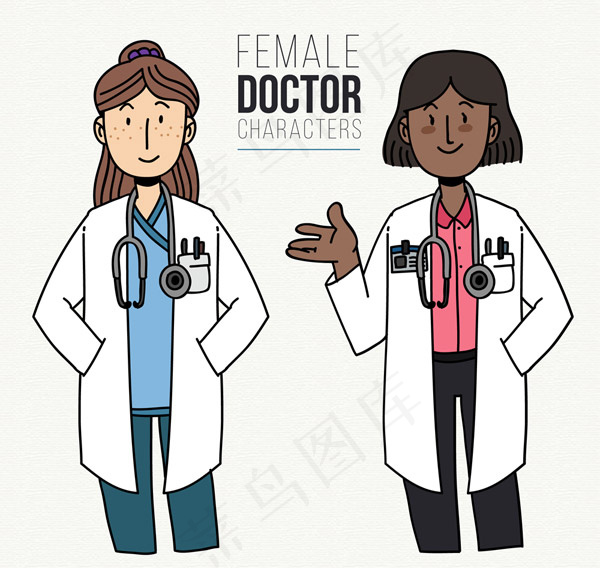 创意女医生ai矢量模版下载