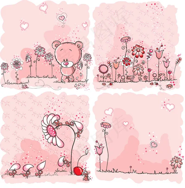 可爱插画矢量