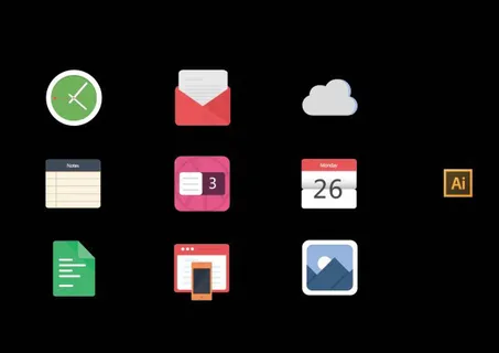 扁平化图标,免抠元素