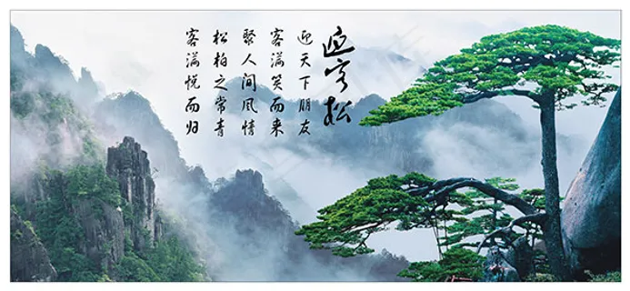 迎客松挂画