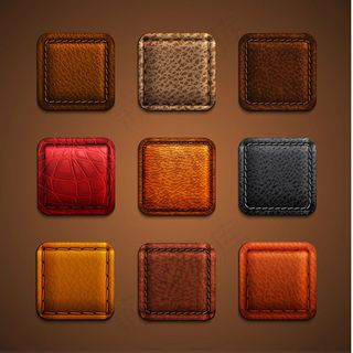皮质材质图标,免抠元素