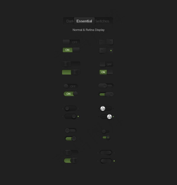 开关图标汇集,免抠元素psd模版下载
