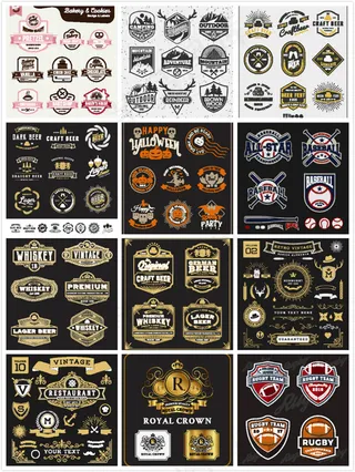 简约标签图标,免抠元素