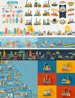 扁平化工厂建筑