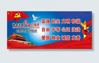 核心价值观展板