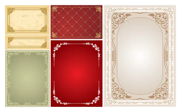 实用花边边框1eps,ai矢量模版下载