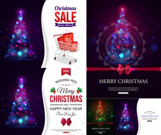 光效圣诞树海报