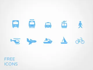 运输工具图标,免抠元素