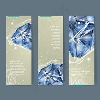 钻石Banners矢量