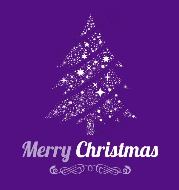 圣诞快乐树背景ai矢量模版下载