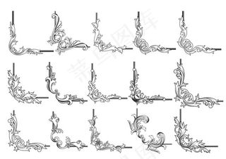 植物边角花纹边框