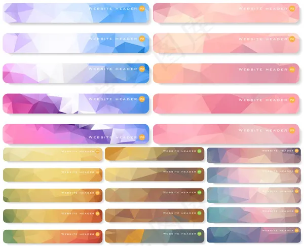 几何图形Bannereps,ai矢量模版下载