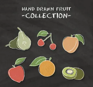 手绘水果矢量