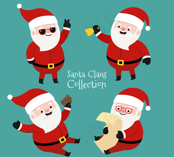 时尚可爱圣诞老人