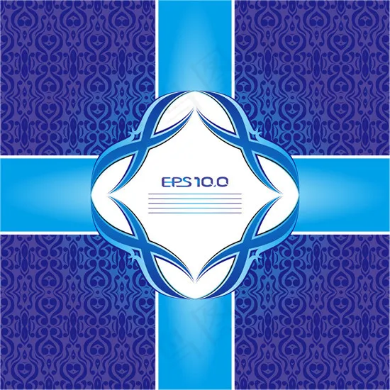 四方花纹背景eps,ai矢量模版下载