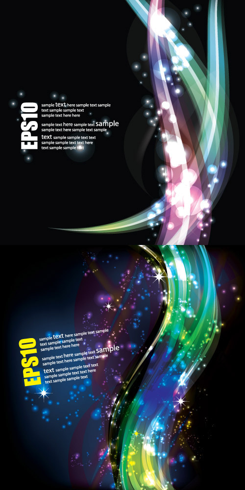 曲线光斑背景,背景元素