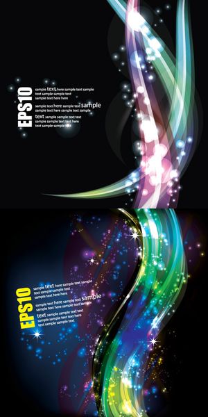 曲线光斑背景,背景元素