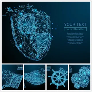 发光粒子连线图形