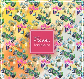 花卉和叶子背景