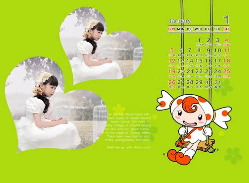 可爱公主相册(2398X1772(DPI:300))psd模版下载