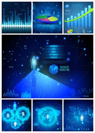 科技图表矢量