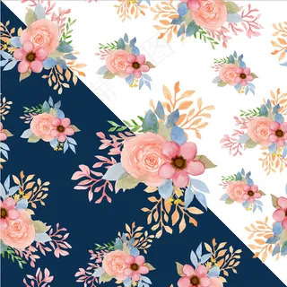 水彩花卉无缝背景