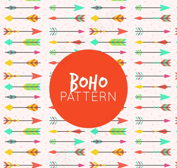 羽毛箭无缝背景ai矢量模版下载