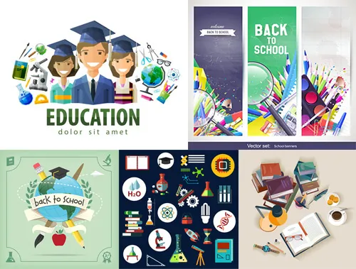 学生与学习用品eps,ai矢量模版下载