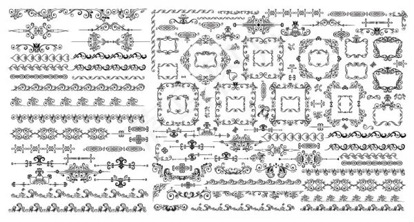 花边矢量素材eps,ai矢量模版下载