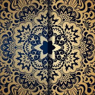 金色对称花纹背景