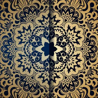 金色对称花纹背景